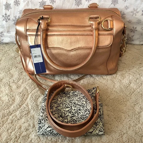 Rebecca Minkoff MAB Mini Satchel in Rosegold - Picture 5 of 17